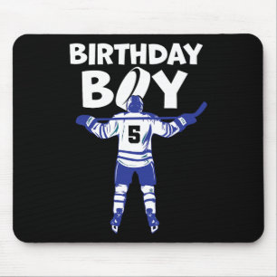 5-års födelsedag ishockey pojke 5 år gammal hockey musmatta