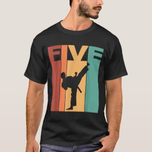 5-års födelsedag Karate Taekwondo tema 5 år gammal T Shirt