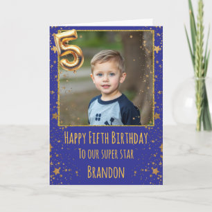 5-års födelsedags fotokort kort