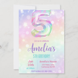 5-års födelsedagsinbjudan flicka 5-års födelsedags inbjudningar