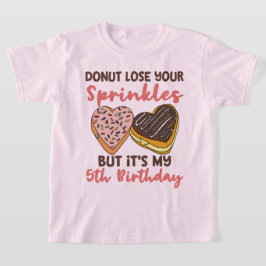 5-års födelsedagsmunk tema roligt citat t shirt