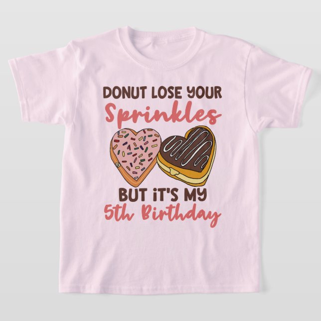 5-års födelsedagsmunk tema roligt citat t shirt (Laydown)