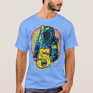 5 års gamla födelsedagsgåvor Astronaut 5:e födelse T Shirt