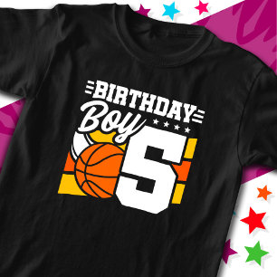 5 års gammal basketboll Party, tema 5:e födelsedag T Shirt