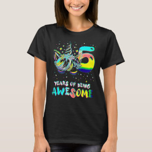 5 års Gammal Cute Unicorn 5:e Födelsedagsfesten T Shirt