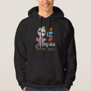 5 års gammal födelsedagspresent Panda Party Kids B Hoodie