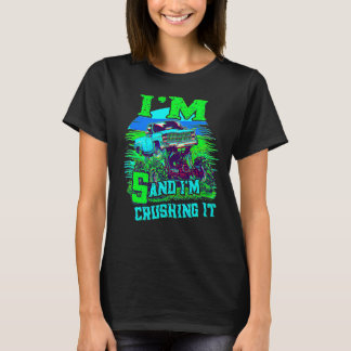 5 års gammal krockande monster Lastbil 5:e födelse T Shirt
