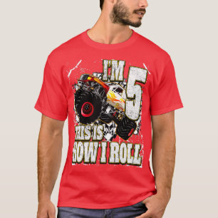5 års gammal monster Lastbil-födelsedag T Shirt