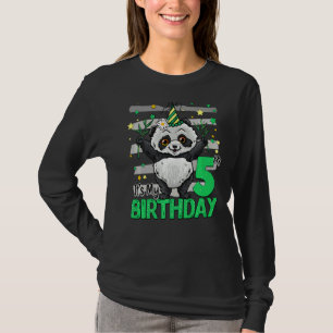 5 års gammal Panda 5:e födelsedagseftermiddagshuse T Shirt