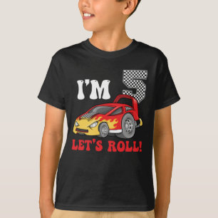 5 års gammal Tävling-bildagshägge, 5:e födelsedag T Shirt