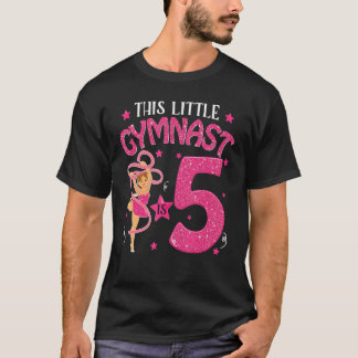 5 års Gymnast 5:e födelsedagen Dumling Gymnastisk T Shirt