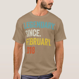 5 års legendary sedan februari 2018 femte födelsed t shirt