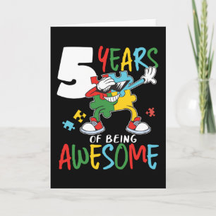 5 års medvetande om födelsedagstjocklek eller flic kort