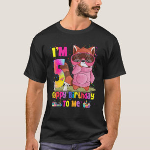 5 års Old Girl Princess Little Red Panda 5th Bi T Shirt