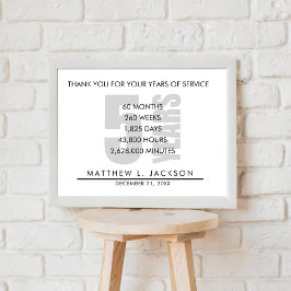 5 års Pension eller medarbetarbedömningsgåva Poster