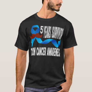 5 års Survivor Colon Awareness Colorectal T Shirt