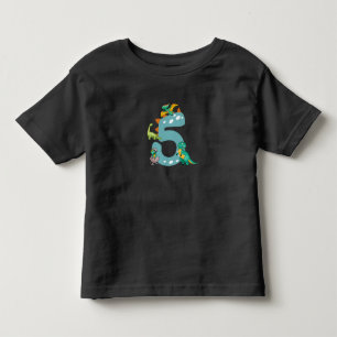 5-årsdagars pojke Dinosaur Trex Dino 5 år T Shirt