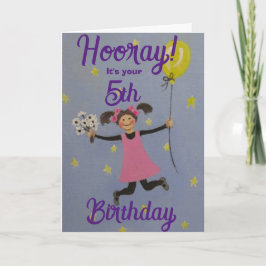 5-årsdagStandard, 5" x 7" vikt gratulationskort Kort
