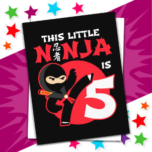 5-årsfest för 5-åringar Lille Ninja 5 Vykort