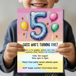5-årsfest utan tema inbjudningar