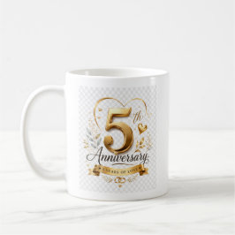 5-årsjubileum Elegant design i guld Kaffemugg