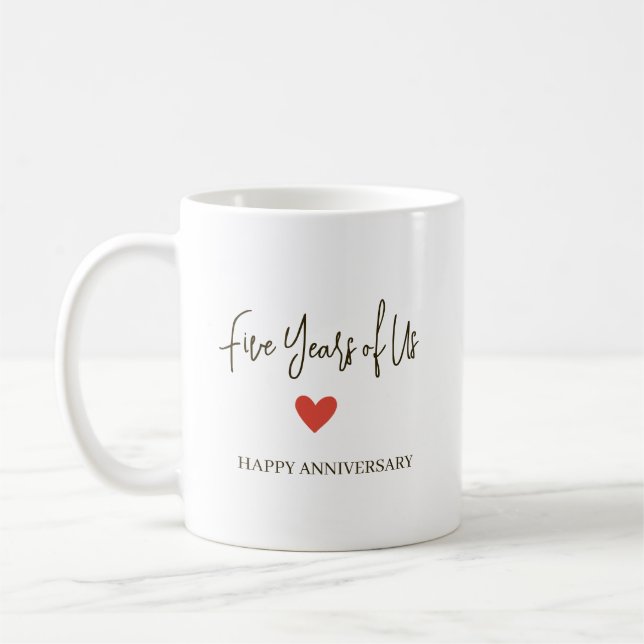 5-årsjubileum – Fem år med oss Kaffemugg (Vänster)