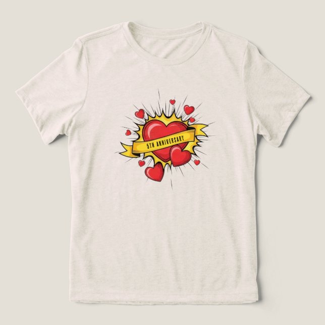 5-årsjubileum Jubileum  T Shirt (Design Framsida)