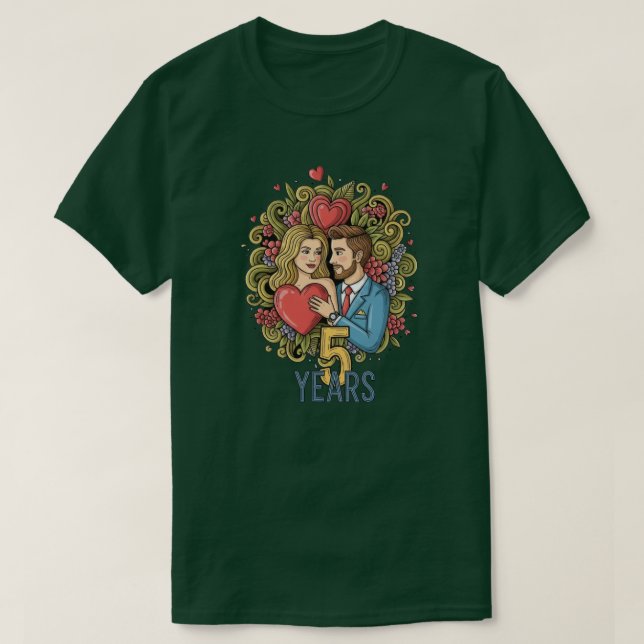 5-årsjubileum  t shirt (Design framsida)