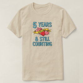 5-årsjubileum t shirt