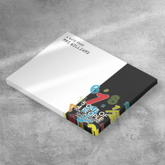 5 AV 4 Math Funny-citat Post-it Block