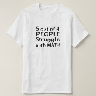 5 AV 4 PERSONER KAMPAR MED MATH T SHIRT
