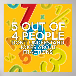 5 AV 4 PERSONER Math skämt Poster