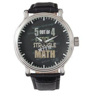 5 av 4 personer som kämpar med matematik - Novelt Armbandsur