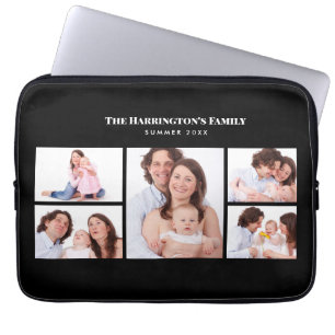 5 avsnitt Anpassningsbar Foto Enkel Elegant Svarta Laptop Fodral