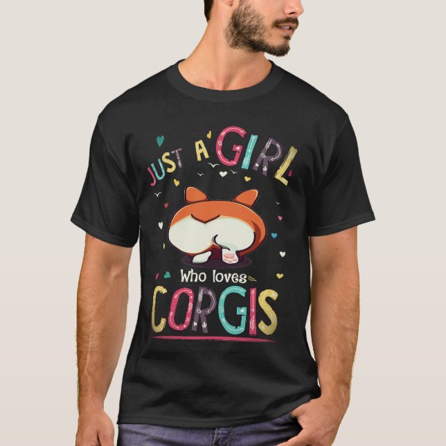 5 Bara en tjej som älskar Corgi T Shirt (Framsida)
