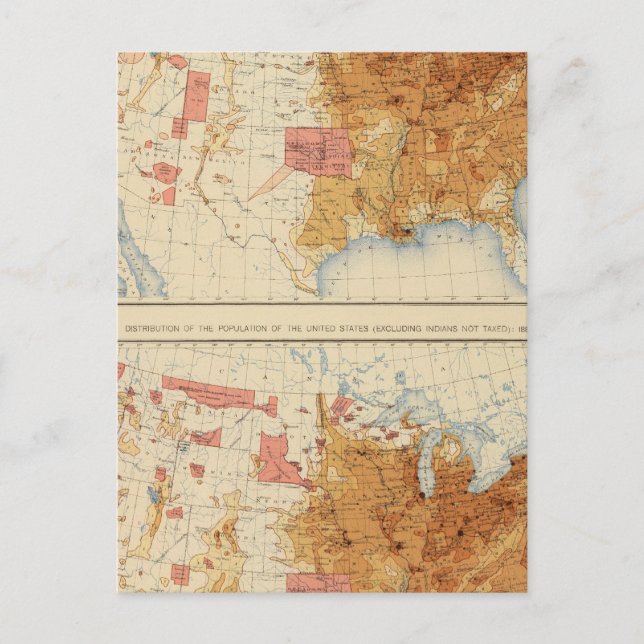 5 Befolkning 1870, 1880 Vykort (Framsida)