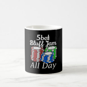 5 bet Bluff Sylt hela dagen Texas Holdem Player Fu Kaffemugg