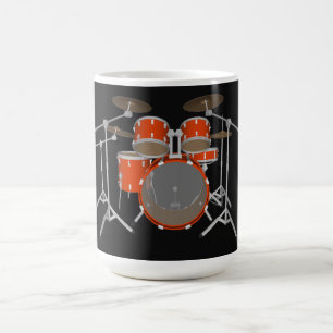 5 Biet Drum Kit - Orange - Kaffe Mugg - trumset