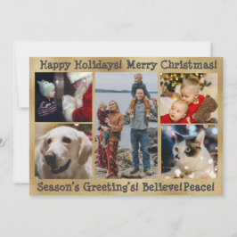 5 Bilder God Jul God Jul Glada Högtider Guld Julkort