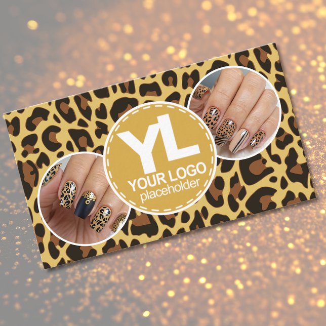 5 Bilder Logotyp Mall Leopardtryck Rockabilly Visitkort (Skapare uppladdad)
