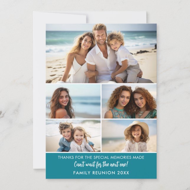 5 bilder - Minnen från familjesammanträff Julkort (Framsida)