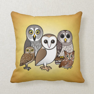 5 Birdorable ugglor Kudde