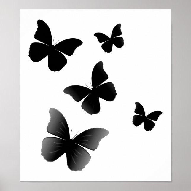 5 Black Butterflies Poster (Framsidan)