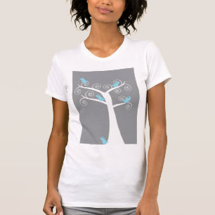 5 Blåfåglar i ett Träd (Grått) Shirt Tee Shirt