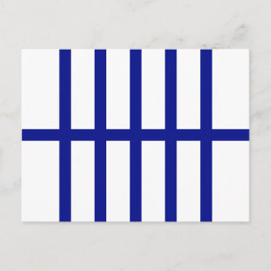 5 Blått Linjer med bismak Vykort