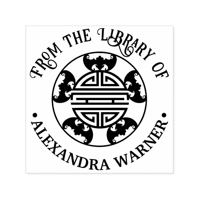 5 Blesser: Långtidssymbol 5 Fladdermus Bibliotek B Självfärgande Stämpel (Design)