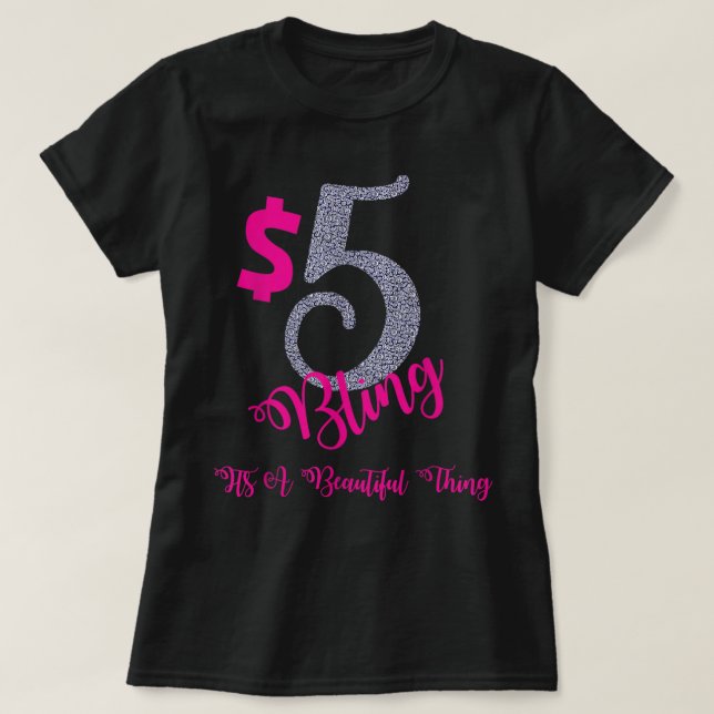 5 Bling Juvelry Supplies Consultant T Shirt (Design framsida)