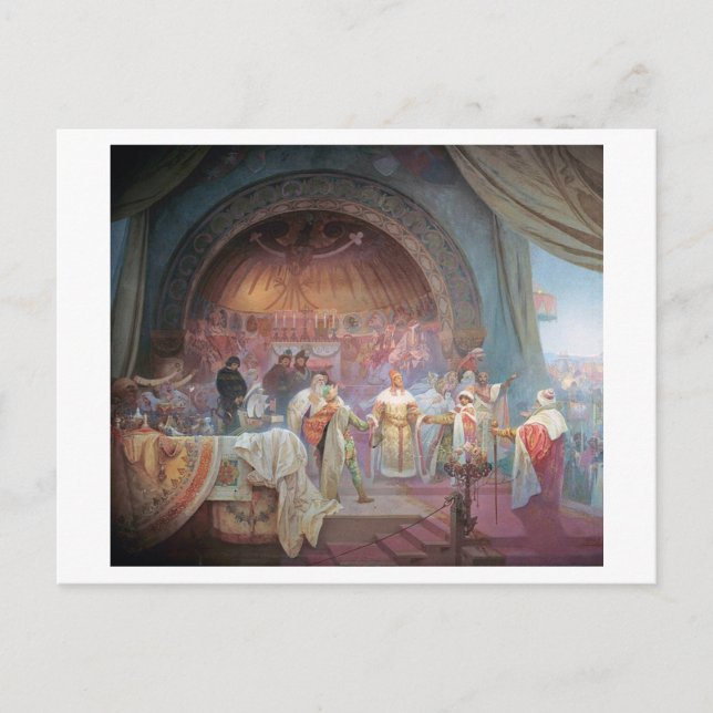 #5, Bohemian Kung Premysl Otakar II, Mucha Vykort (Framsida)