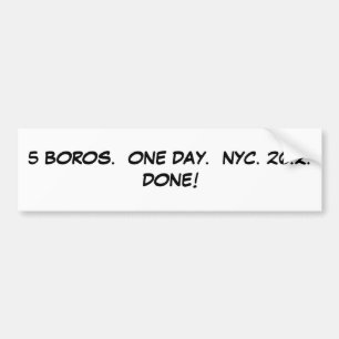 5 BOROS. EN DAG. NYC. 26,2. GJORT! BILDEKAL
