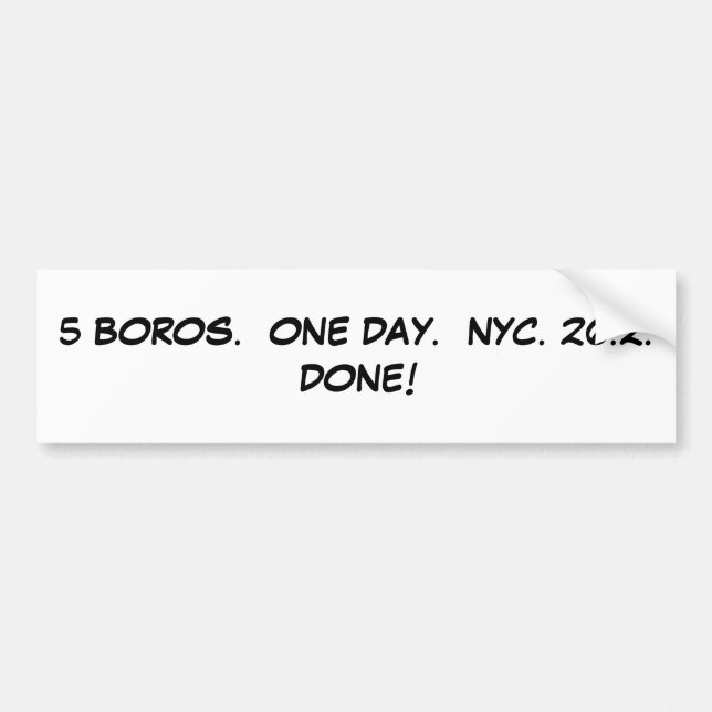 5 BOROS.  EN DAG.  NYC. 26,2. GJORT! BILDEKAL (Framsidan)